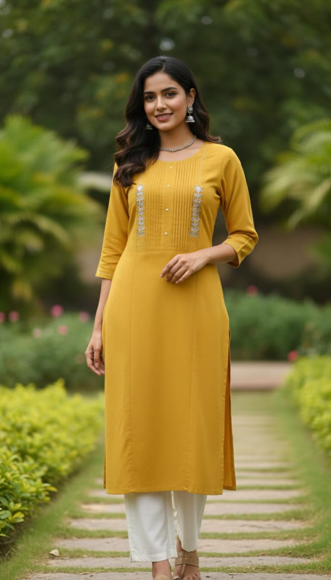 yellow kurta